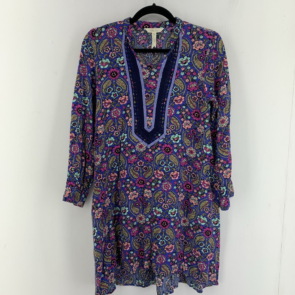 Matilda Jane Womens Small High Low Dress Multicolor Floral Boho‎ Cottagecore